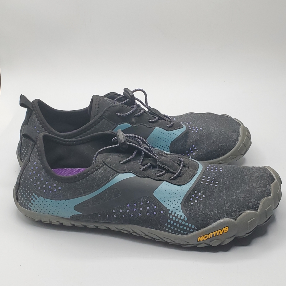 NORTIV8 Women’s Black & Teal Lightweight Athletic Sneakers - Picture 13 of 14